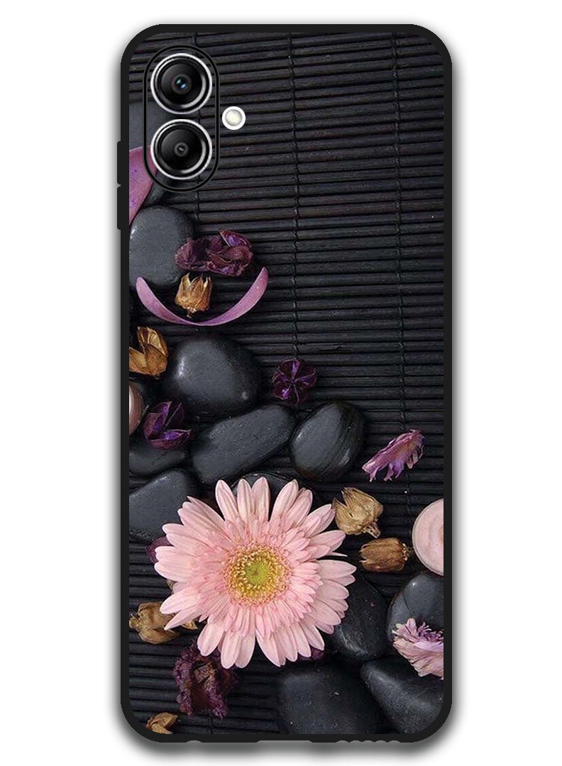 Theodor Case Compatible with Samsung Galaxy A07 6.7 Inch Protection Shockproof Bumper Cover Flowers & Stones - Image 1